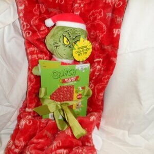 DR. Suess GRINCH---Pet Blanket 30 x 40 & Toy Set-New with TAGS-- AWESOME Blanket